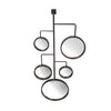 Sagebrook Home Metal 39`` Multi Wall Mirror, Black, Wb