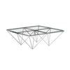 Sagebrook Home Silver Diamond Leg Cocktail Table, Glass