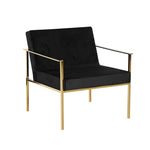 Sagebrook Home Black/Gold Velveteen Arm Chair
