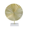 Sagebrook Home Aluminum Fan Disk On Stand, 21`` Gold