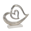 Sagebrook Home Double Silver Heart Sculpture