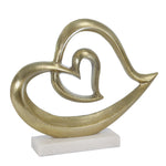Sagebrook Home 13530-04 12" Aluminum Heart Sculpture, Gold