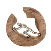 Sagebrook Home Silver Person In Wood Circle
