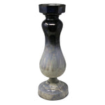 Sagebrook Home Dark Ombre Glass Candle Holder 18.5``