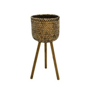 Sagebrook Home Bamboo Planters On Stands-Set of 2
