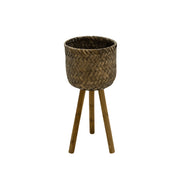 Sagebrook Home Set of 2 Bamboo Planters On Stands