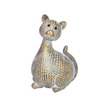 Sagebrook Home Resin 8.25`` Spotted Cat Decor, Gold