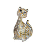 Sagebrook Home Resin 4.5`` Spotted Cat Decor, Gold