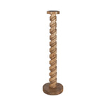 Sagebrook Home 18218-02 Wood, 30" Spiral Floor Pillar Candleholder, Natura