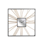 Sagebrook Home 13607 24" Ec, Square Gold Metal Mirror Clock, Wb