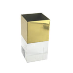 Sagebrook Home Gold Metal/Crystal Vase, Square