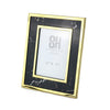 Sagebrook Home 13651-03 5" x 7" Black Marble Look Photo Frame