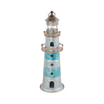 Sagebrook Home Silver/Teal Metal Lighthouse