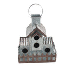 Sagebrook Home Silver Metal Birdhouse