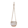 Sagebrook Home 13672-02 8.5" Ec Speckled White Hanging Planter