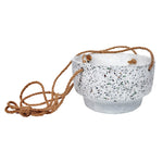 Sagebrook Home Terrazo 5`` Hanging Planter, White