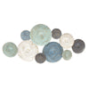 Sagebrook Home Multi Blue Circles Wall Sculpture, Wb
