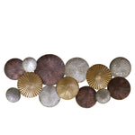 Sagebrook Home Silver/Bronze Circles Wall Sculpture, Wb