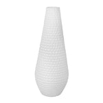 Sagebrook Home White Ceramic Rope Vase 16.5``