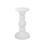 Sagebrook Home Dimpled White Candle Holder 8"
