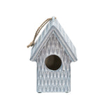 Sagebrook Home 10`` Hammered Decorative Bird House, Ivory