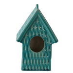 Sagebrook Home 10`` Hammered Decorative Bird House, Turq