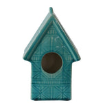 Sagebrook Home 10`` Abstract Decorative Bird House, Turquoise