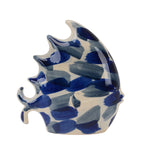 Sagebrook Home Ceramic 9.5`` Blue Brushed Fish