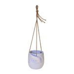 Sagebrook Home Hanging Blue Marble Planter