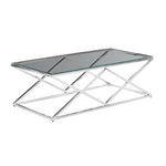 Sagebrook Home 13745-01 15.75" Silver/Glass Diamond Cocktail Table, Kd