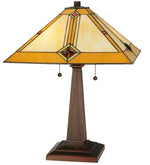 Meyda Lighting 138110 22"H Diamond Mission Table Lamp