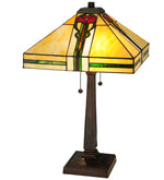 Meyda Lighting 138117 23"H Parker Poppy Table Lamp