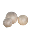 Sagebrook Home Set of 3 Ceramic 6/5/4`` Orbs, Champagne