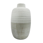 Sagebrook Home 13828-03 7.75" Ceramic Tribal Vase, Beige