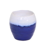 Sagebrook Home Ceramic Planter 7``, White/Blue