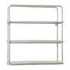 Sagebrook Home 18" 13884-04 Metal/Wood 3 Tier Wall Shelf, White/Silver