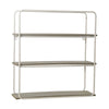 Sagebrook Home 13884-05 18" Metal/Wood 3 Tier Wall Shelf, Gray/White