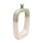Sagebrook Home Ceramic 18`` Vase W/Cutout,White / Green