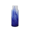 Sagebrook Home Glass Vase 13", White / Blue