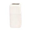 Sagebrook Home 17867-16 Ceramic, 12" Squared Grooved Vase, Ivory