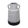 Sagebrook Home 13913-02 9" H Ceramic Handle Vase, Gray