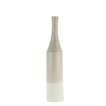 Sagebrook Home Ceramic 24`` Bottle Vase, Beige