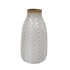 Sagebrook Home 13916-01 12" Ceramic Tribal Look Vase, Ivory