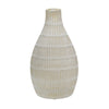 Sagebrook Home Ceramic 12`` Tribal Look Vase, Ivory