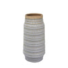 Sagebrook Home Ceramic 12" Tribal Look Vase, Gray