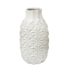 Sagebrook Home Ceramic 15" Geo Vase, Ivory