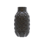 Sagebrook Home Ceramic 12" Geo Vase, Black