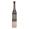 Sagebrook Home Ceramic 27`` Tribal Print Bottle Vase, Brown