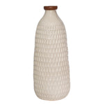 Sagebrook Home 13922-01 16" Ceramic Dimpled Vase, Ivory