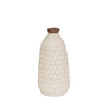 Sagebrook Home 13922-03 9" Ceramic Dimpled Vase, Ivory